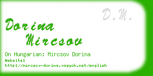 dorina mircsov business card